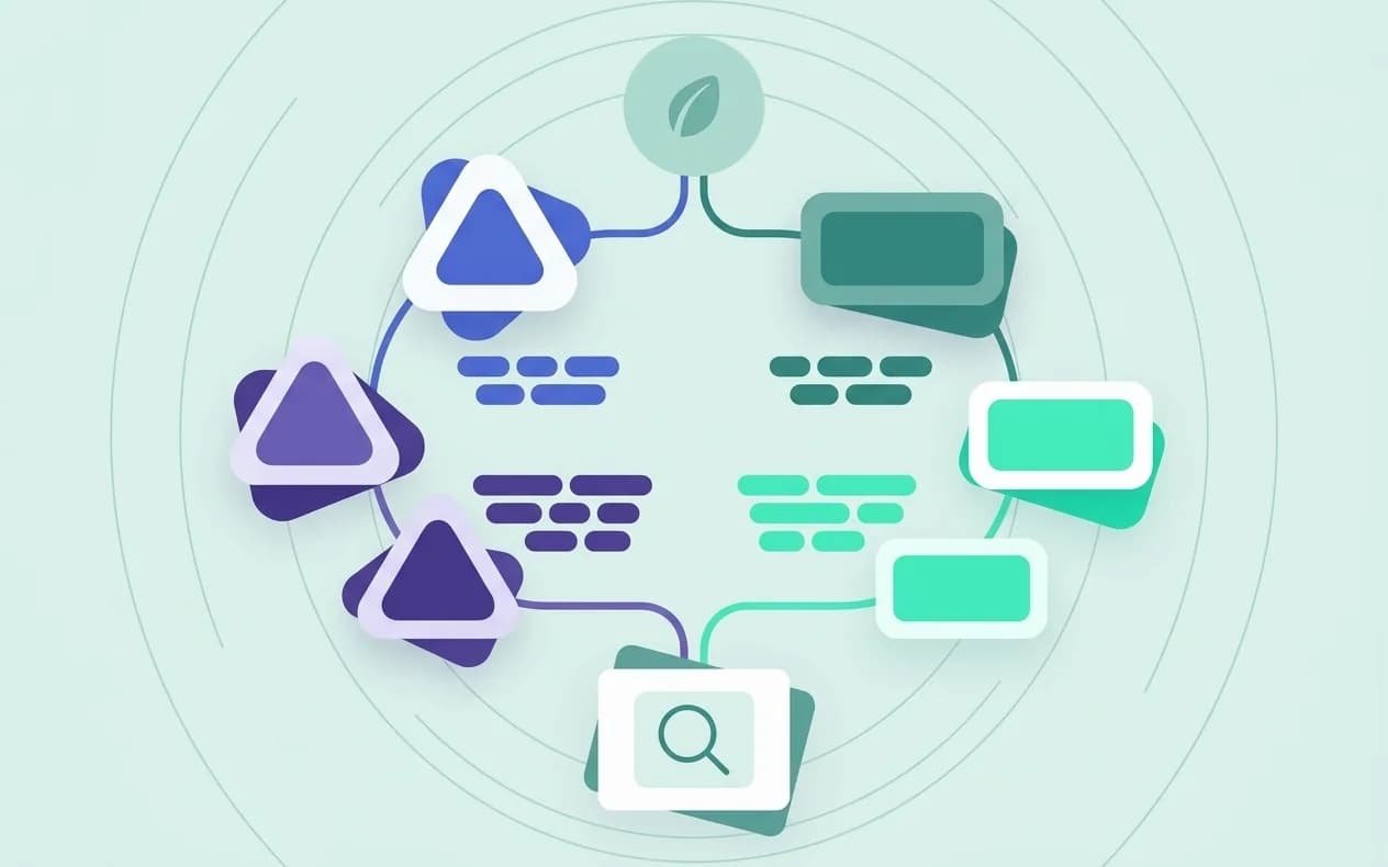 Two app-store keyword research paths branching from a seed and converging on a search shortlist